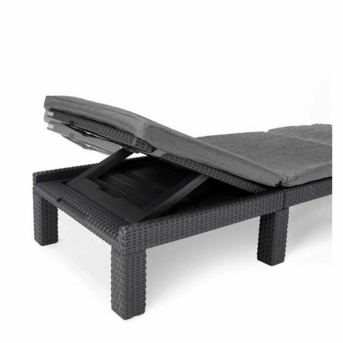Solstol Allibert by Keter Daytona De Luxe - grå 187 × 58 × 29 cm