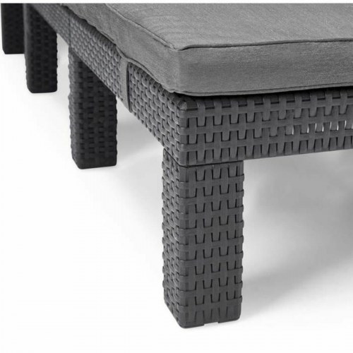 Solstol Allibert by Keter Daytona De Luxe - grå 187 × 58 × 29 cm