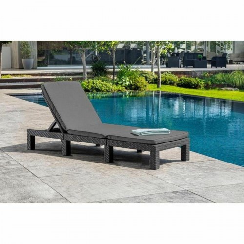 Solstol Allibert by Keter Daytona De Luxe - grå 187 × 58 × 29 cm