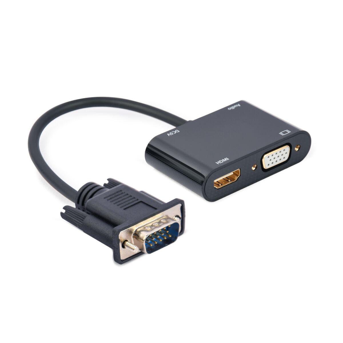 HDMI adapter VGA til HDMI - GEMBIRD A-VGA-HDMI-02, sort