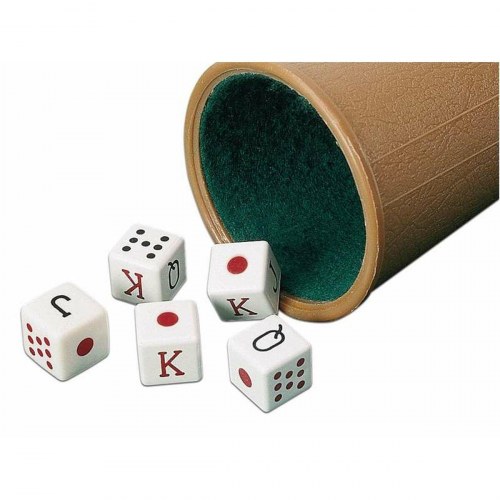 Poker terninger med bæger - Cayro
