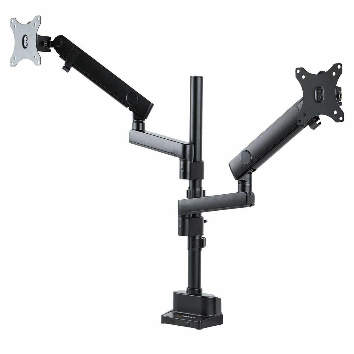 StarTech.com Desk Mount Dual Monitor Arm - Full Motion Monitor Mount for 2x VESA Displays up to 32" (17lb/8kg) - Vertical Stackable Arms - Height