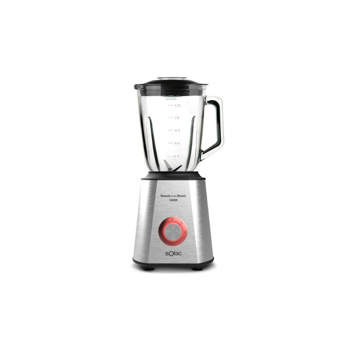 Solac BV5728 blender med kande 1,5 l - 1.500 W, 2 hastigheder, sølv