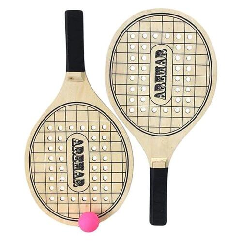 Strandtennis sæt i træ med bold