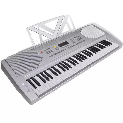 Keyboard, 61 tangenter, m/nodestativ og justerbart keyboardstativ