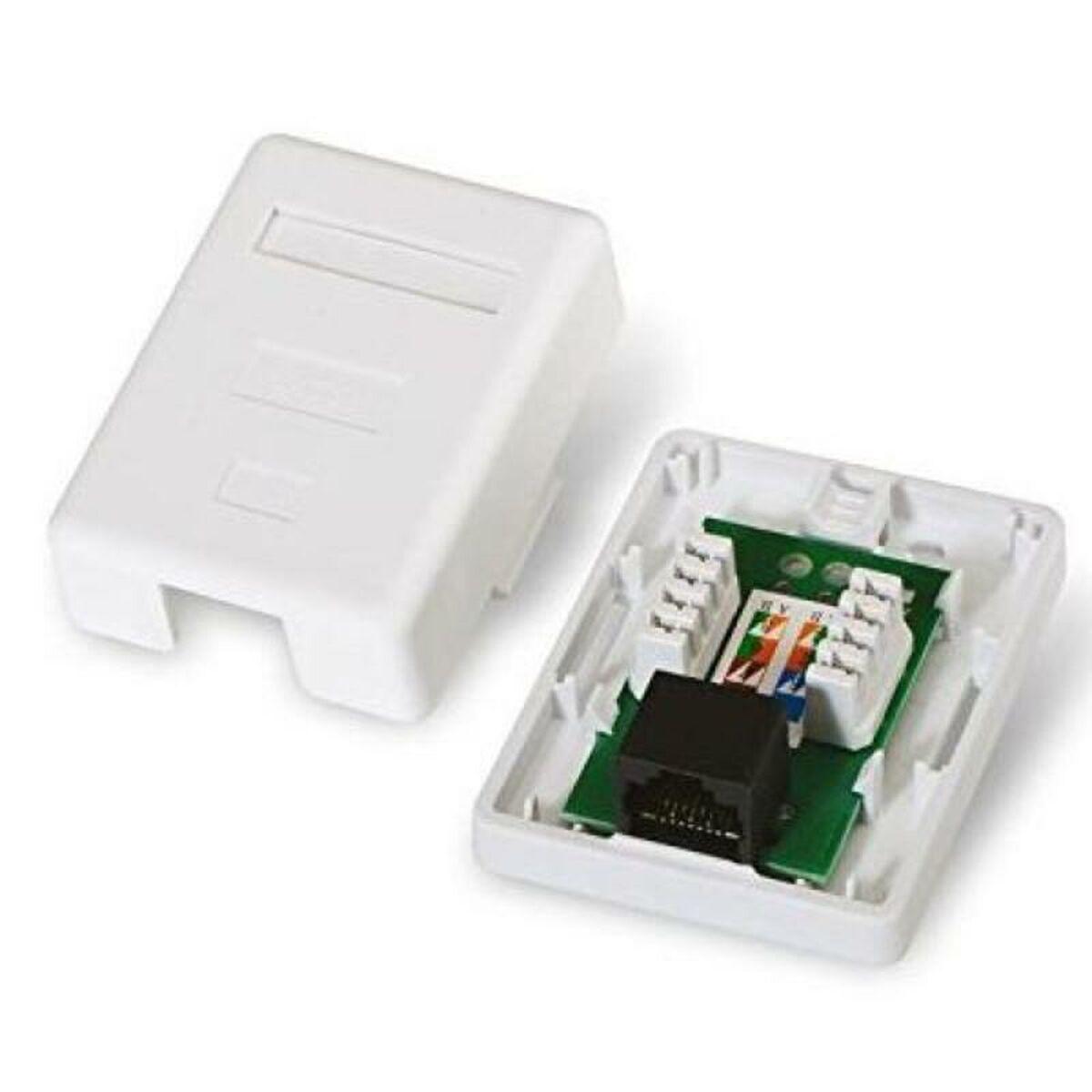 Netværksudtag RJ45 Cat6 - NANOCABLE, hvid