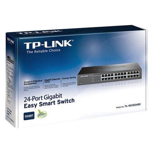 Netværksswitch TP-Link TL-SG1024DE 24-port Gigabit, sort