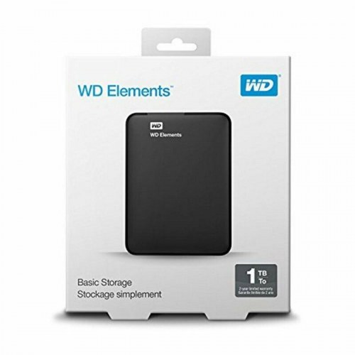 Ekstern harddisk Western Digital WD Elements Portable 1 TB, 2,5" USB 3.0 - Sort