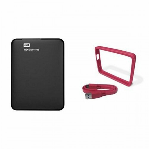Ekstern harddisk Western Digital WD Elements Portable 1 TB, 2,5" USB 3.0 - Sort