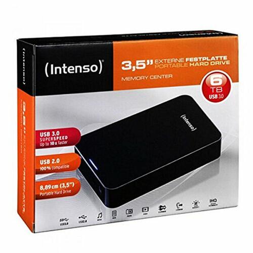 Ekstern harddisk INTENSO 3,5" USB 3.0 6 TB - Sort