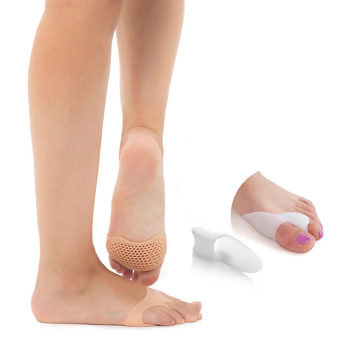 Pack - Mellemfodspuder i silikonegel & Silikone Hallux Valgus-beskytter