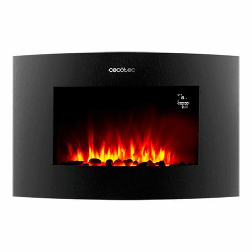 El pejs til væg - Ready Warm 3550 Curved Flames Connected, sort, 1.000-2.000 W