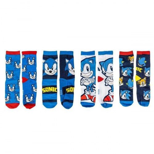 Sonic sokker til drenge, multifarvet - 35-38 (4-pack)