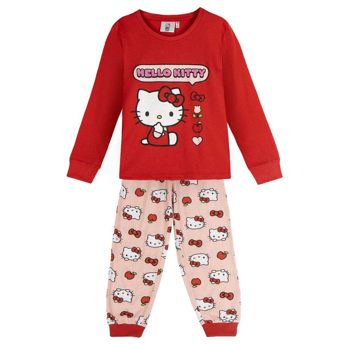 Pigepyjamassæt Hello Kitty Rød 10 år