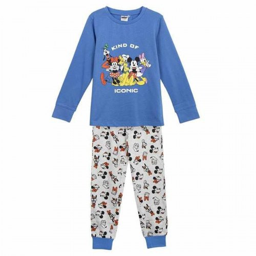 Mickey Mouse pyjamas til børn - blå, str. L (2 dele)