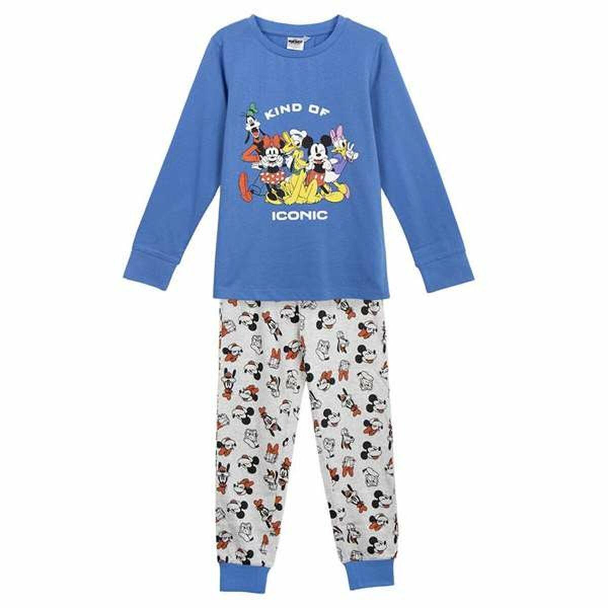 Mickey Mouse pyjamas til børn - blå, str. L (2 dele)