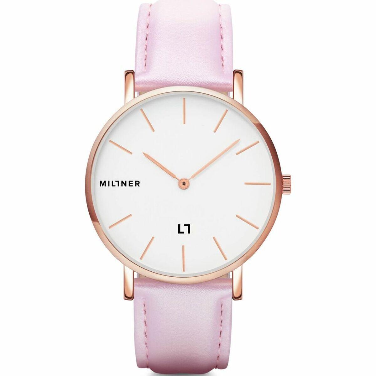 Millner dameur med kvarts - Ø 39 mm, mineralglas