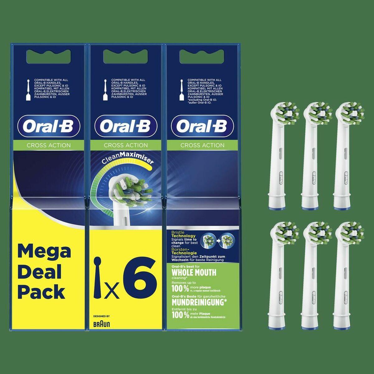 Tandbørstehoveder Oral-B Cross Action EB50 - 6 stk