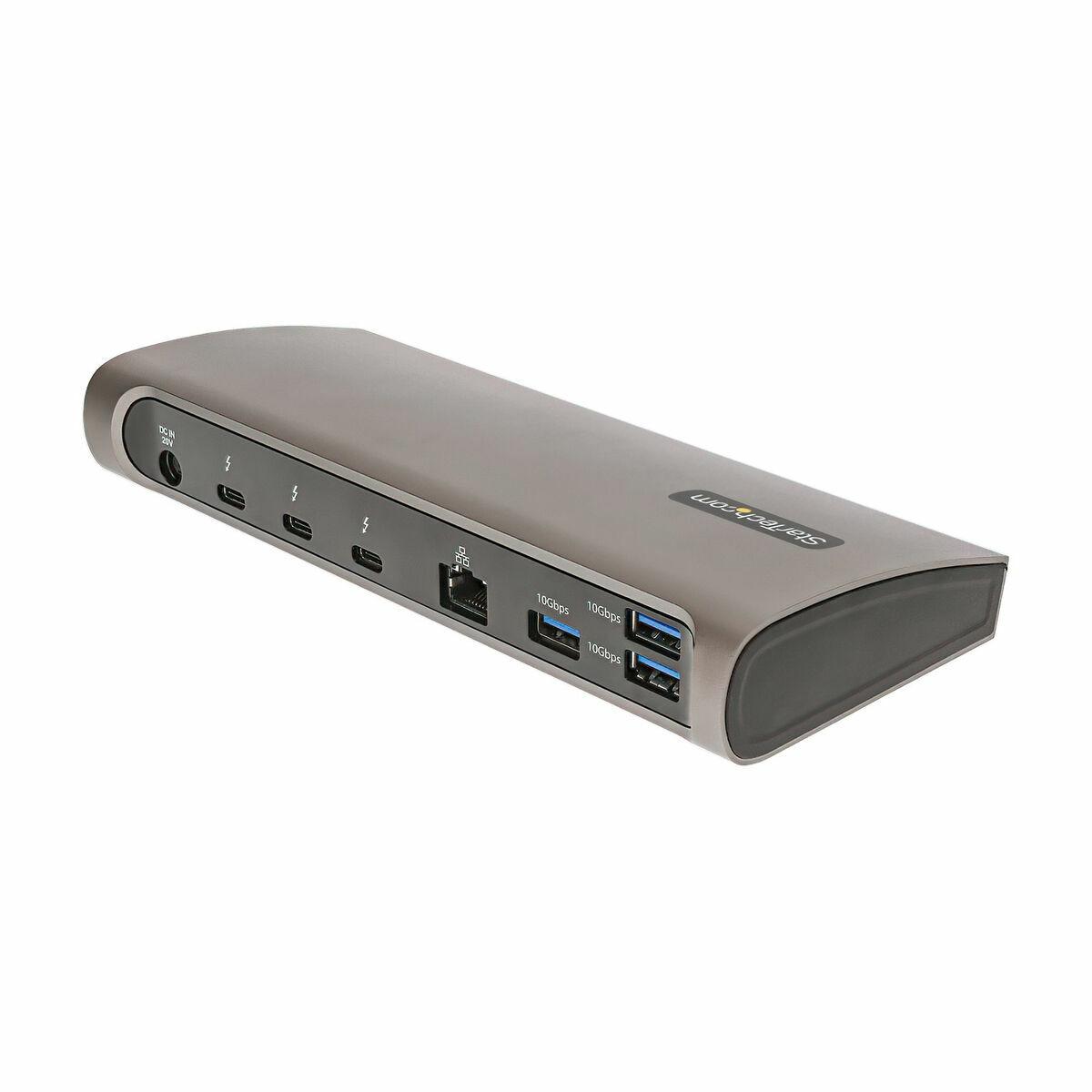 Startech USB Hub TB4CDOCKUE - Thunderbolt 4 dockingstation, grå/sort