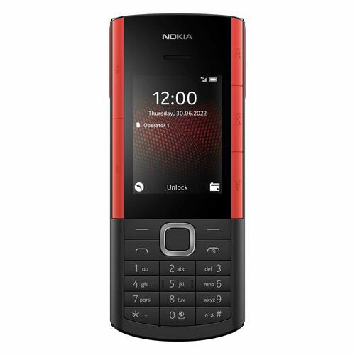 Trykknap mobil Nokia 4G - sort/rød, 2,4" skærm, Dual SIM