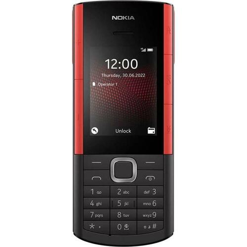 Trykknap mobil Nokia 4G - sort/rød, 2,4" skærm, Dual SIM