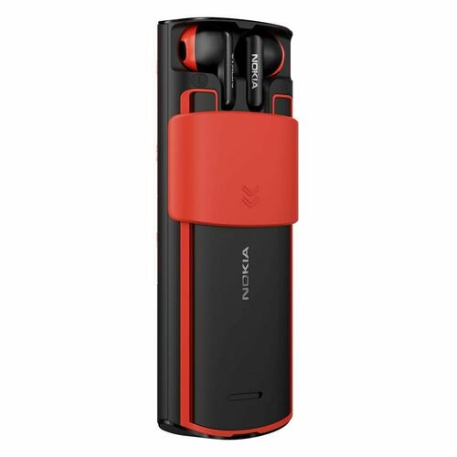 Trykknap mobil Nokia 4G - sort/rød, 2,4" skærm, Dual SIM
