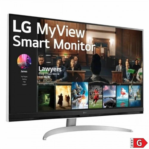 Skærm 32" 4K LG 32SQ700S-W Smart Monitor (VA, HDR10)