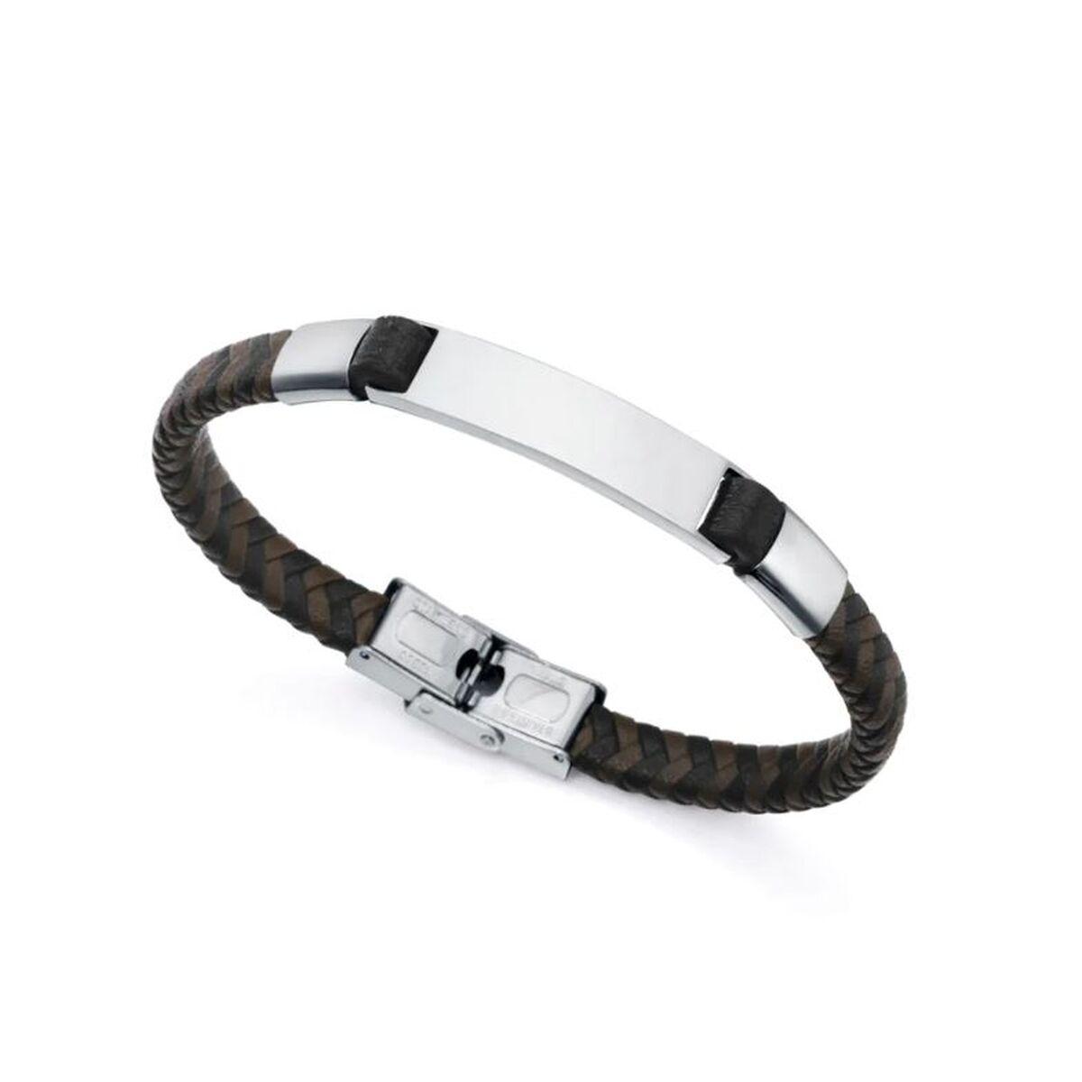 Armbånd til mænd 14058P010 - sort og brun