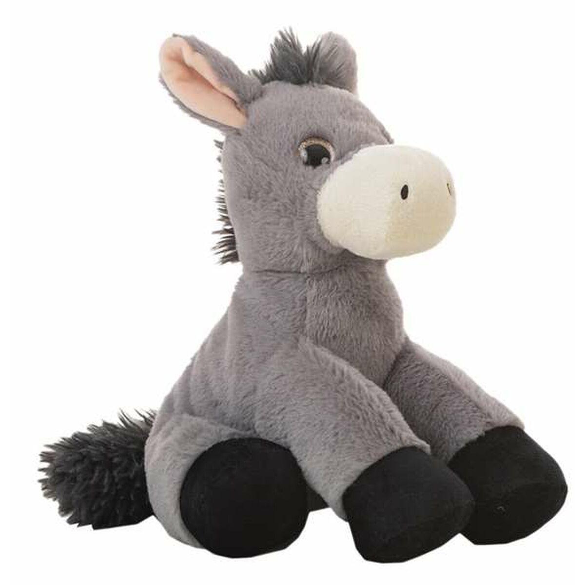 Plys bamse - hest eller æsel, 32 cm i polyester