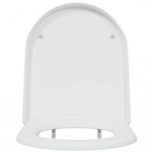 Hurtigmonterings Toiletsæde med Langsom Lukning Duroplast Hvid