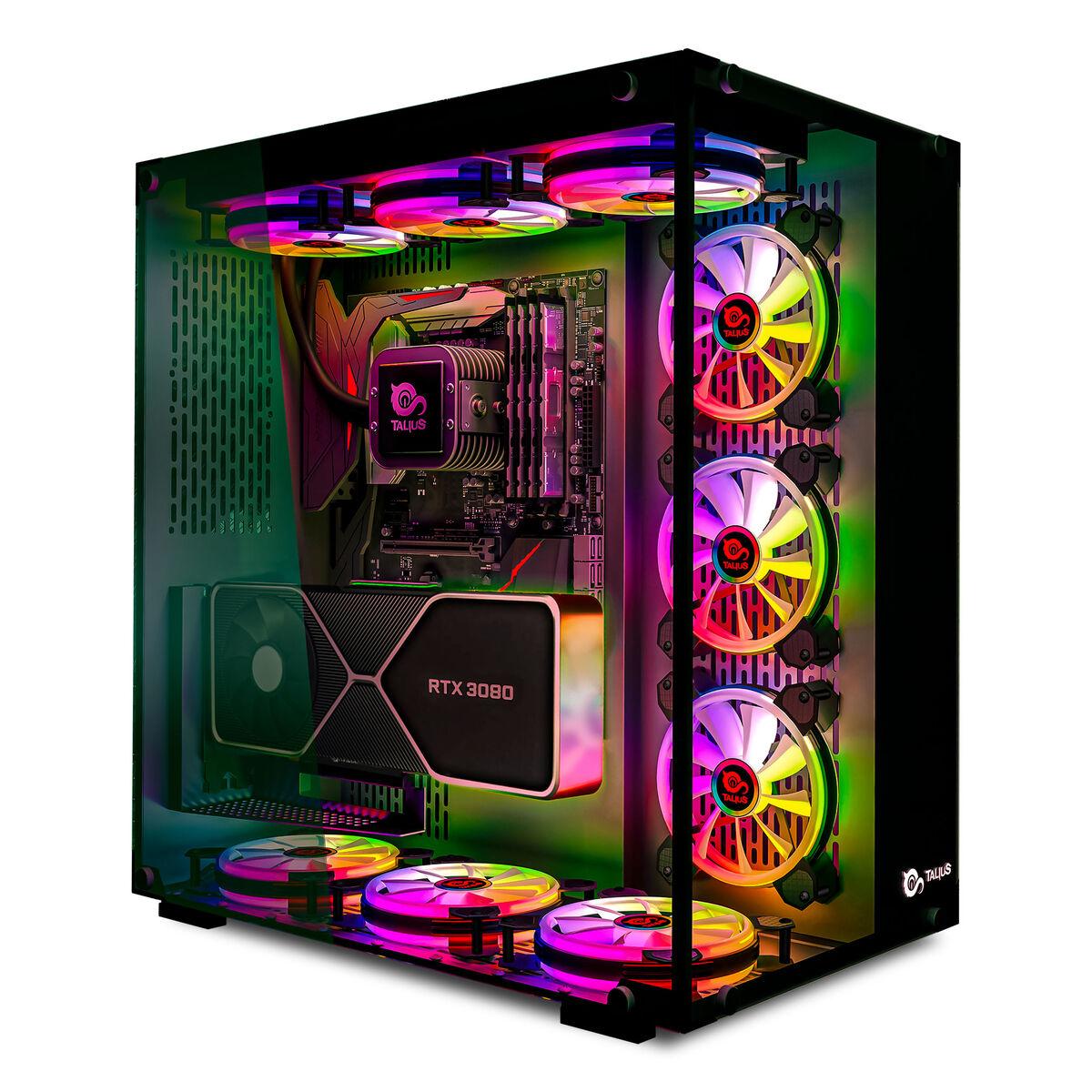 Talius CRONOS ATX semi-tårn kabinet - Sort, hærdet glas, RGB