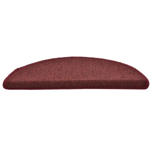 Trappemåtter 30 stk. halvrund 56 x 17 x 3 cm - bordeaux