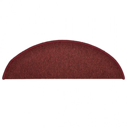 Trappemåtter 30 stk. halvrund 56 x 17 x 3 cm - bordeaux