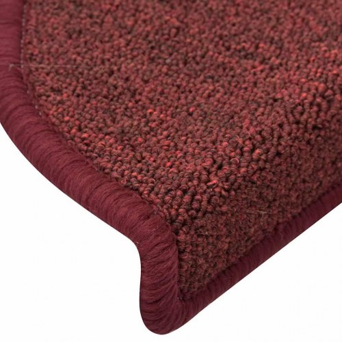 Trappemåtter 30 stk. halvrund 56 x 17 x 3 cm - bordeaux