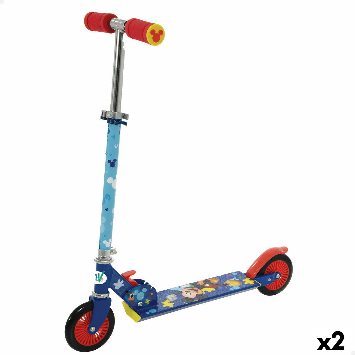 Løbehjul Mickey Mouse - Legetøjsscooter (2 enheder)
