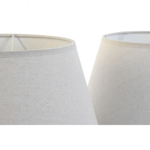 Lampeskærm beige hør - , E27, 40 × 40 × 25 cm, 2 stk.