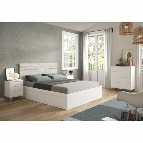 Kommode i hvid - 95 × 77,5 × 40 cm, 4 skuffer