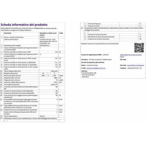 Smart TV Philips 75" 4K Ultra HD QLED Ambilight (75PUS8510/12)