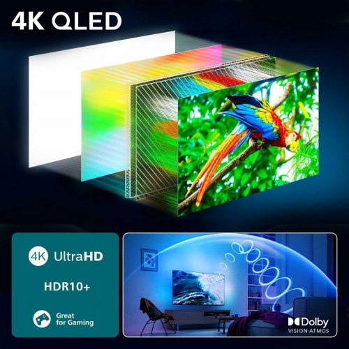 Smart TV 43" 4K Philips QLED (43PUS9010/12) med Ambilight, HDR og 144 Hz