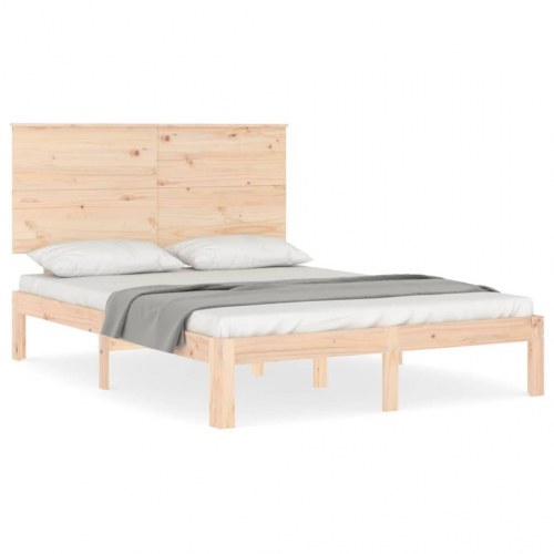 Sengeramme uden madras 140x190 cm massivt fyrretræ