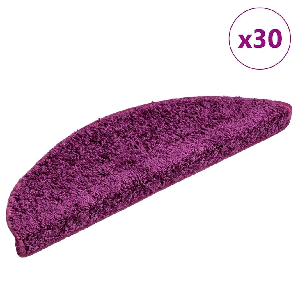 Trappemåtter - 30 stk. halvrunde 56×17×3 cm - violet