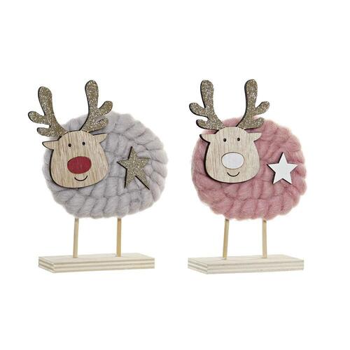 Julepynt DKD Home Decor Polyester Træ (2 pcs) (10 x 4 x 16 cm)