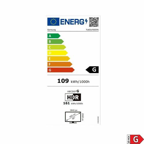Smart TV Samsung 65" Crystal UHD U7005 (TU65U7005FKXXC)