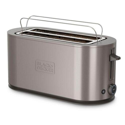 Brødrister Black & Decker - 4 skiver, rustfrit stål, 1.500 W