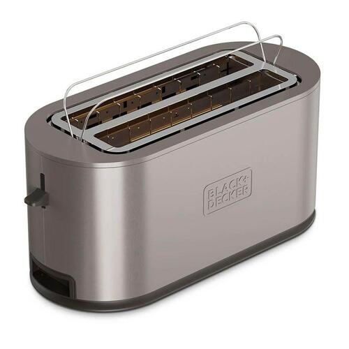 Brødrister Black & Decker - 4 skiver, rustfrit stål, 1.500 W