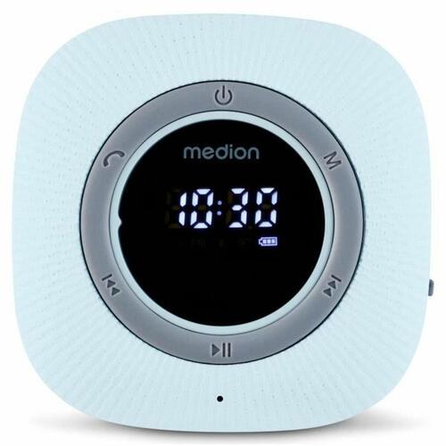 Bærbar Bluetooth FM-radio Medion - vandafvisende (blå/hvid)