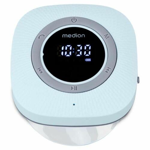 Bærbar Bluetooth FM-radio Medion - vandafvisende (blå/hvid)
