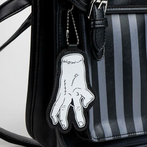 Wednesday rygsæk - sort minirygsæk 22,5 × 22,5 × 7 cm