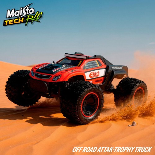 Fjernstyret bil Maisto Trophy Truck 1:14 - rød - 2,4 GHz