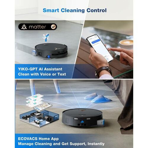 Robotstøvsuger ECOVACS X9 PRO OMNI - sort, EU-stik